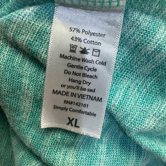 Lularoe Cardigan Duster Sweater Open Front With Pockets Teal Size XL - Picture 7 of 7